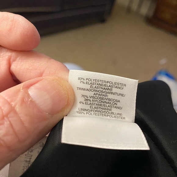 Nine West Women’s Black/White Short Jacket -Open Front -Sz 14 -fully lined - Picture 12 of 13